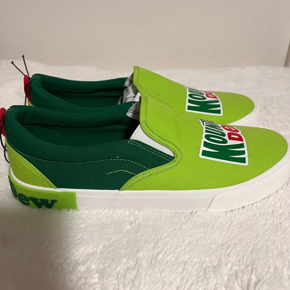 Mountain Dew Slip On Sneakers Green‎ Shoes Size 9 Brand New - Picture 4 of 6